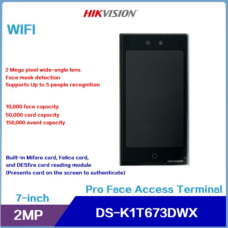 HIKVISION Pro  ׼ ͹̳ DS-K1T673DWX 7 ġ LCD ġ ũ,  WiFi,  ũ 